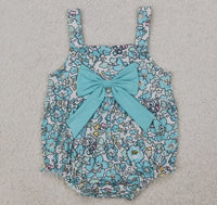 Blue Bow Onesie