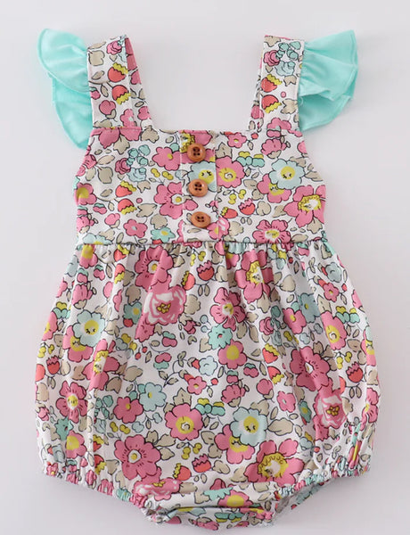 Pink/Mint Floral Bubble