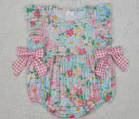 Floral Plaid Bow Bubble