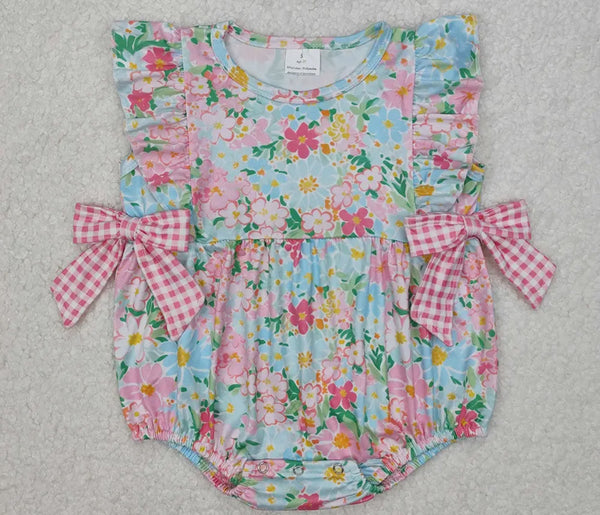 Floral Plaid Bow Bubble