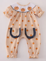 Orange Pumpkin Romper