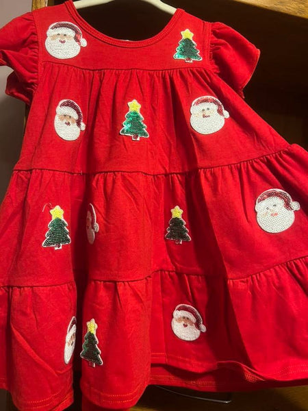 Red Sequin Christmas Dress
