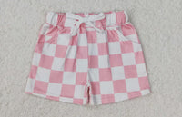 Pink Checkered Shorts
