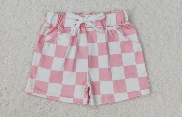 Pink Checkered Shorts
