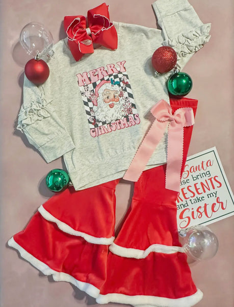 Red Santa Bell Set