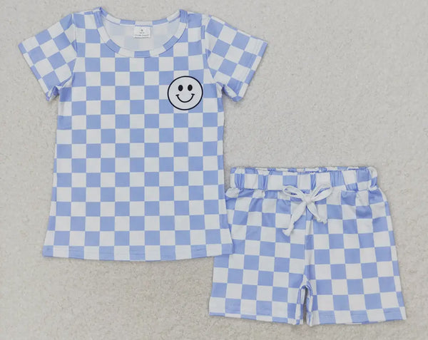 Blue Smile Checkered Set