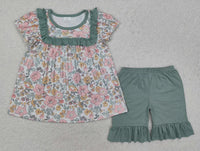 Sage Floral Set