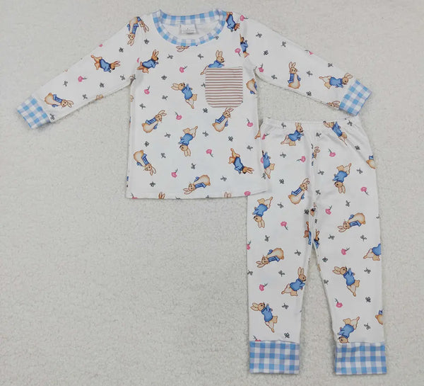 Blue Checkered Bunny Lounge