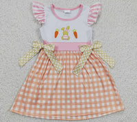 Orange Plaid Bunny Dress