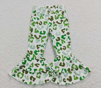 Cheetah Green Denim Bells