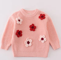 Embroidered Flower Sweater