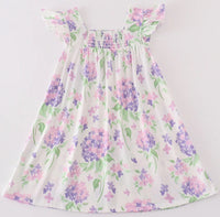RTS Purple Floral Dress