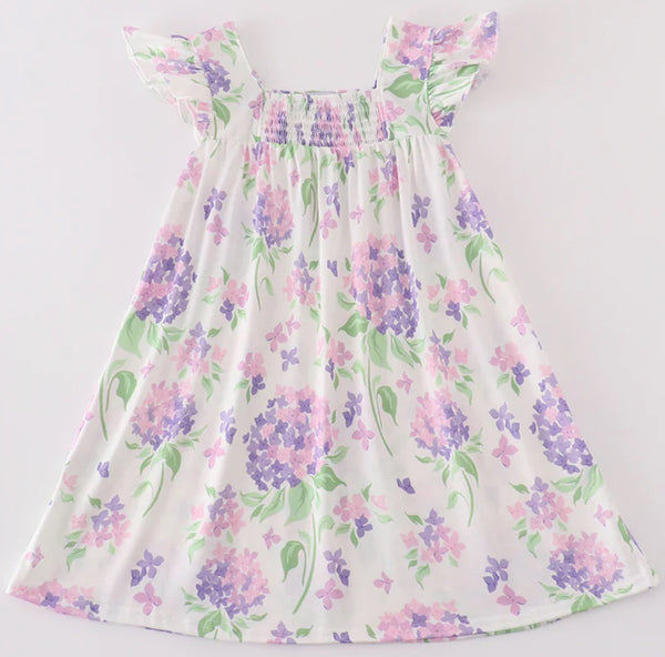 RTS Purple Floral Dress